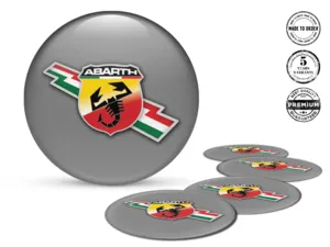 Fiat Abarth Decal Rims Edition Custom Wheel Emblems